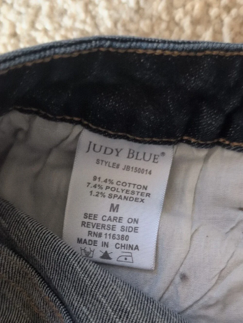 Judy Blue Distressed Dark Blue Denim Women's Shorts Camo Patches